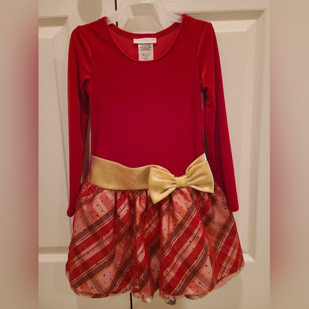 Bonnie Jean Christmas Dress Girls Size 5